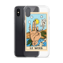 Load image into Gallery viewer, “Le Weed” tarot card iPhone Case