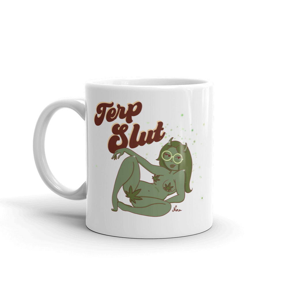 Terp Sl*t White glossy mug